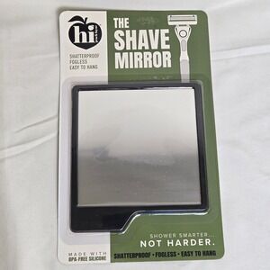 Hi Peach Layne Shave Mirror Black Shatterproof Fogless Easy To Hang New